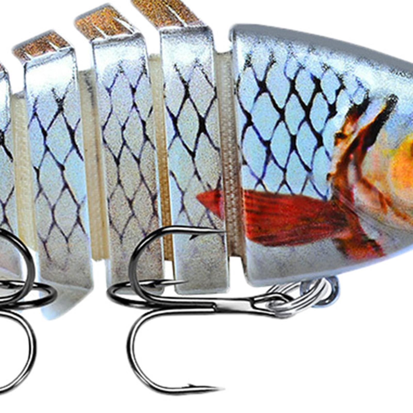 3.9inch Fishing Lures Bass Lures Crankbait Hard Lure Artificial Fish Multi Jointed Swim Baits for Yellow Perch, Fishing Gift ,Bass ,Black Fish
