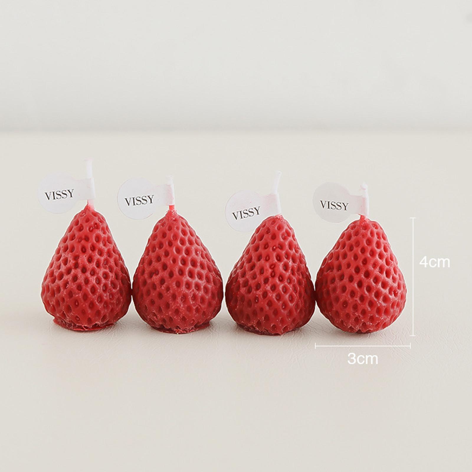 3-10pack Strawberry Candle Scented Candle Home Living Room Party Decor Photo