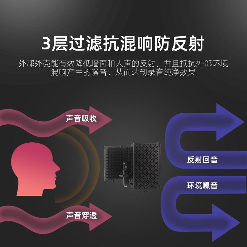 Giao hàng nhanh micro thu âm phòng thu phát sóng trực tiếp micro giảm tiếng ồn bao chống gió chống phun bọt biển tiêu âm chắn gió bao cách âm