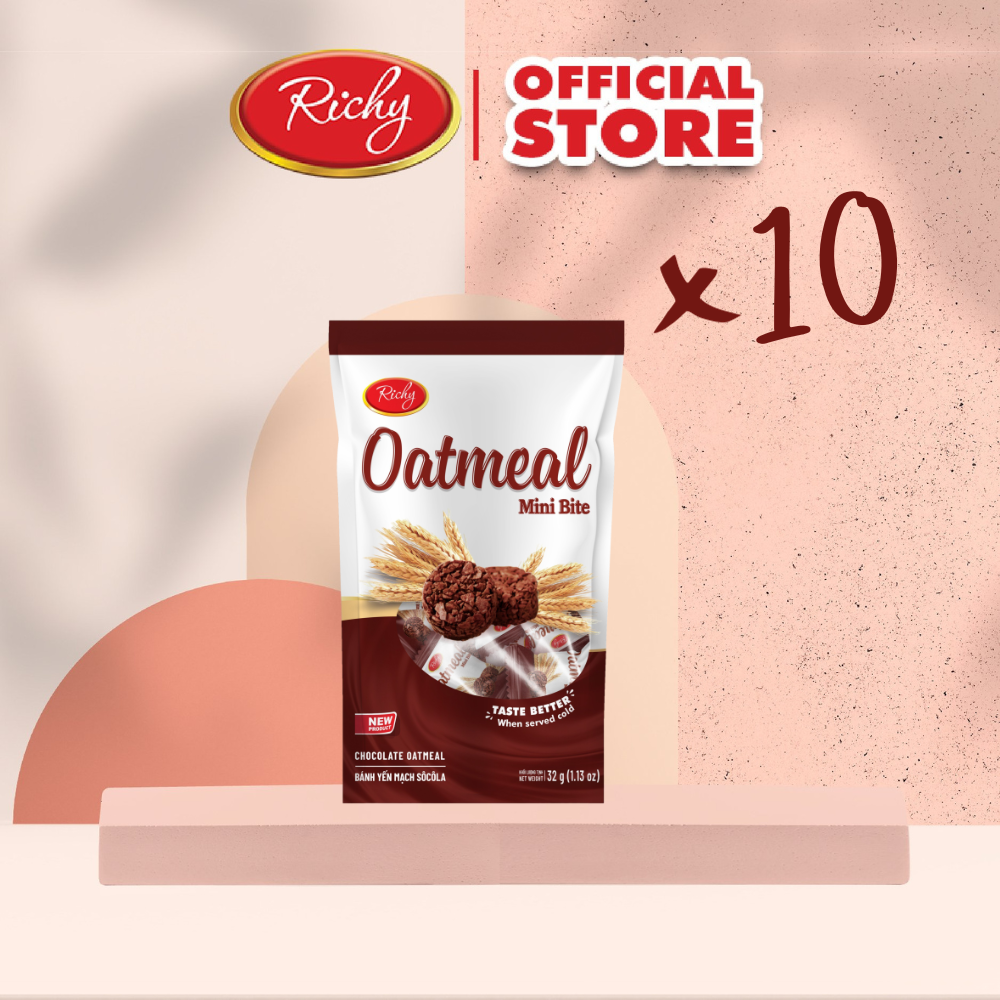 Combo 10 gói bánh yến mạch mini vị socola
