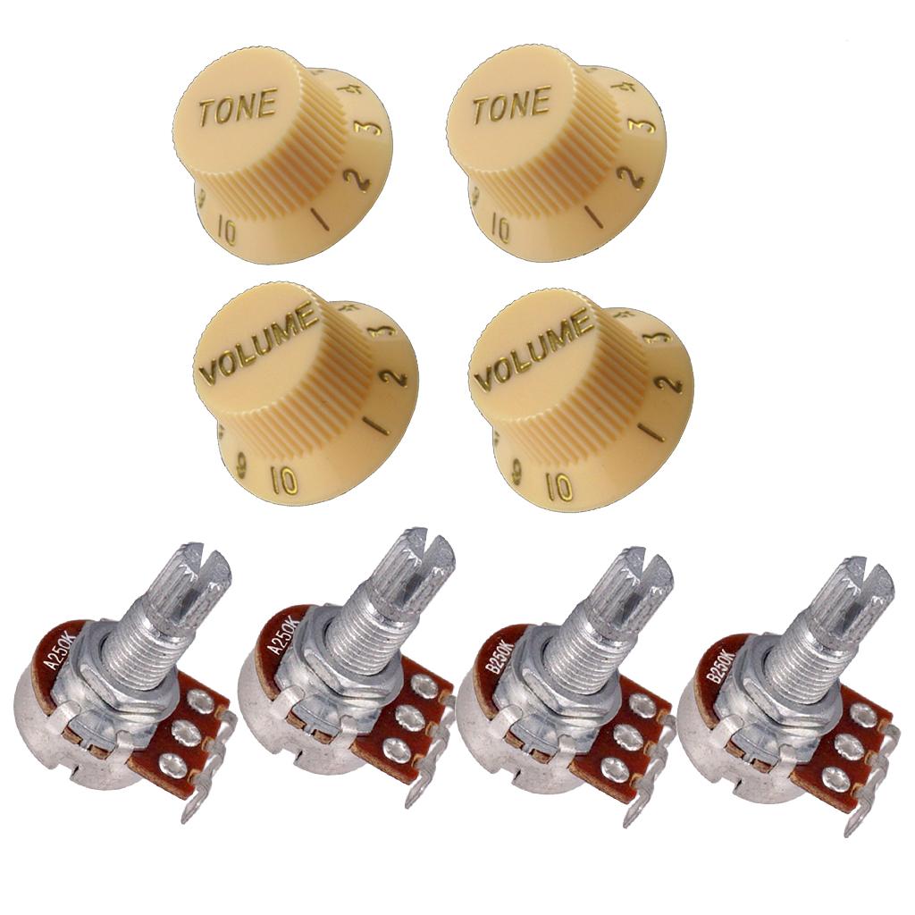 Baoblade Đàn Guitar Chiết Áp A250K B250K Tập Tông Núm Điều Khiển Phụ Kiện Phần