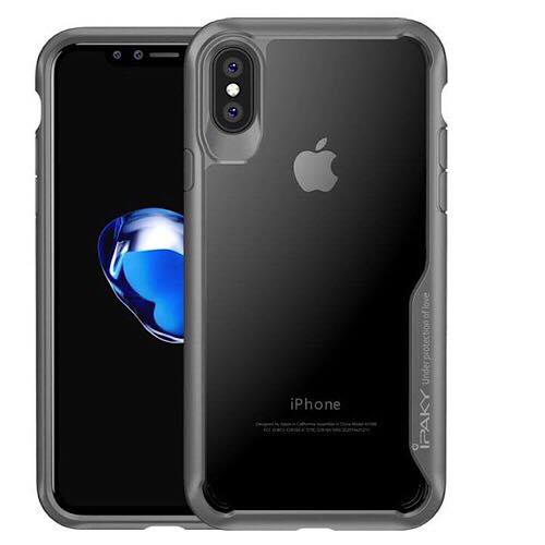 Ốp lưng cho iPhone X hiệu Ipaky chống sốc / TPU mềm viền màu / PC cứng trong suốt - Hàng nhập khẩu