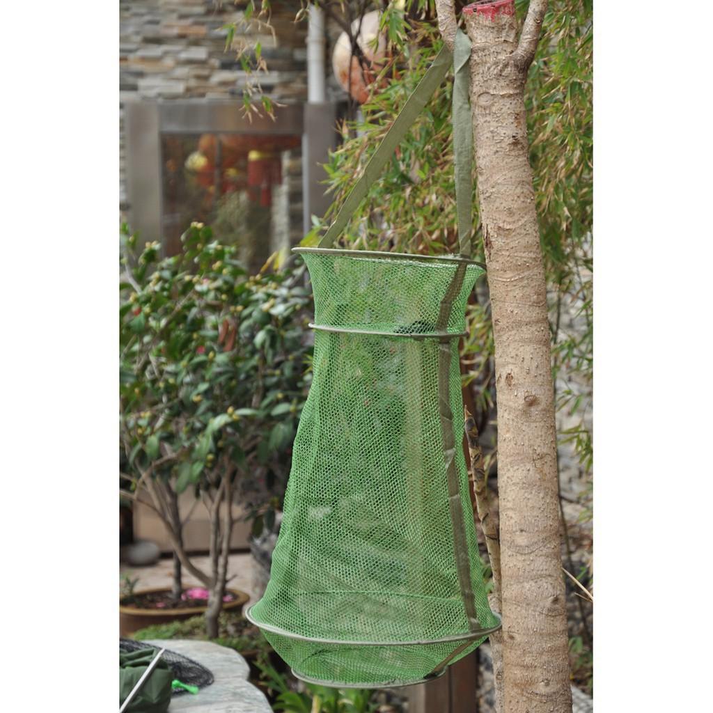 Giỏ đựng cá bộ đội hình chum 3 tầng đi câu xanh