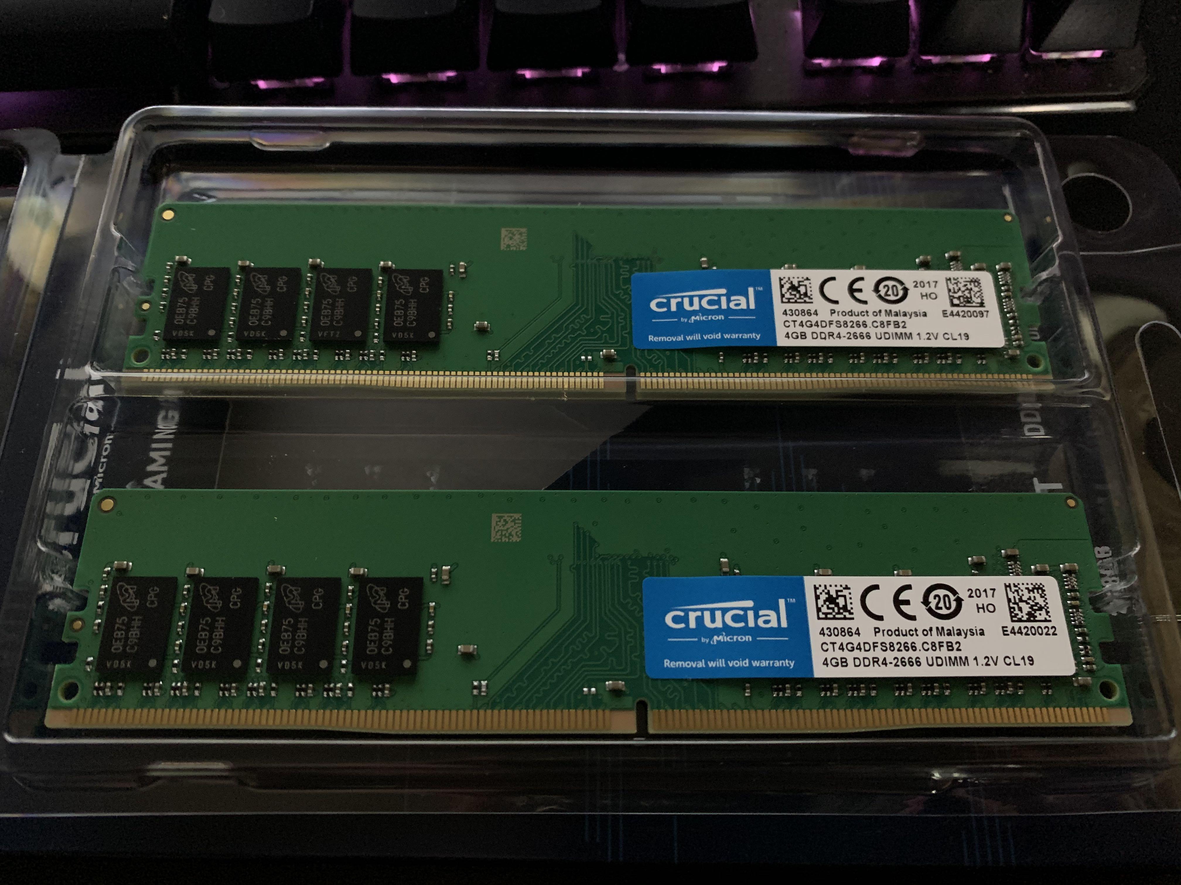 Ram PC Crucial 4GB 2666Mhz DDR4 CT4G4DFS8266 - HÀNG CHÍNH HÃNG