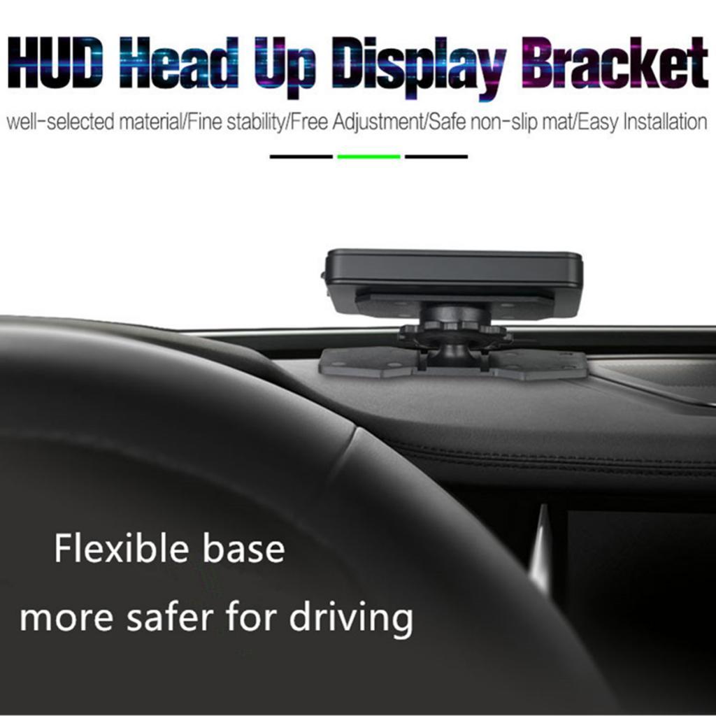 360 Car Dashboard Flexible Base HUD Holder Head Up Display Phone GPS Stand