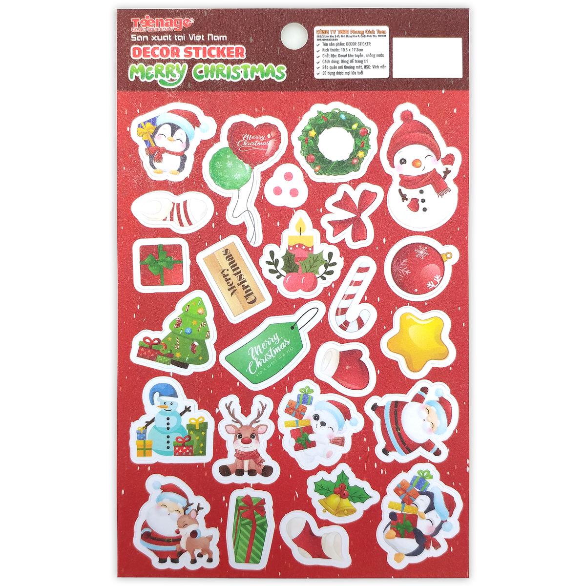 Sticker Kim Tuyến Merry Christmas - Teenage KT-02