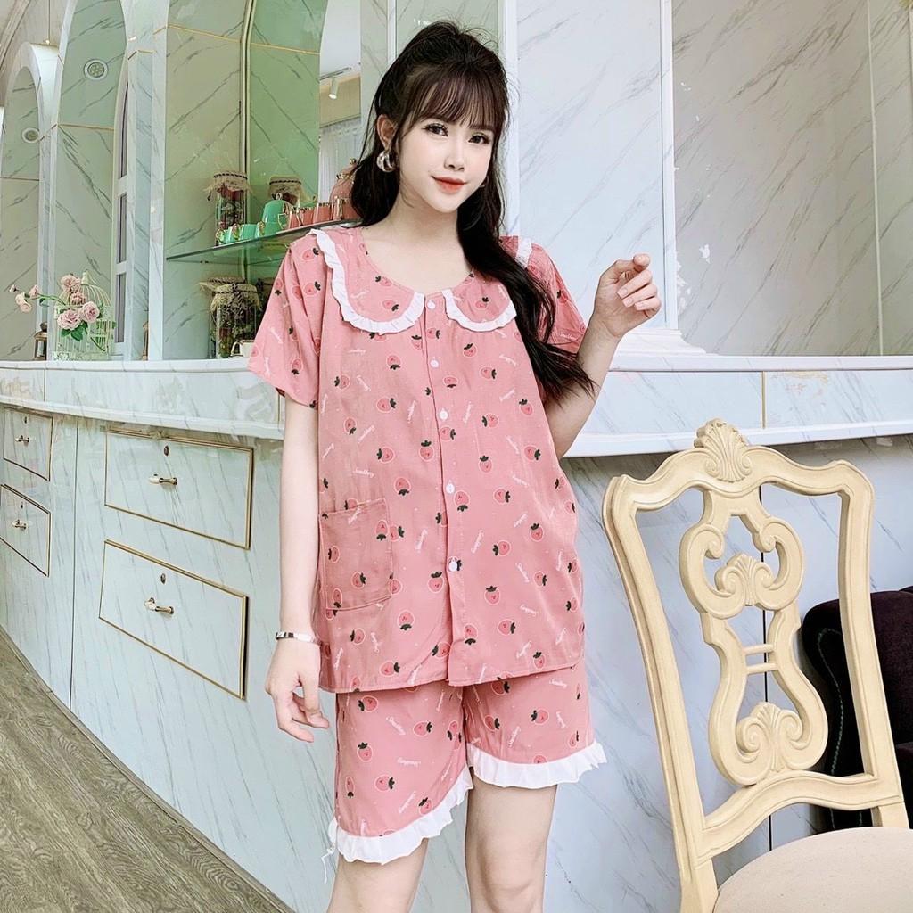 Bộ bầu cao cấpchất đũi Hàn, có chun chỉnh quần tiện lợiFree size 43~68kg