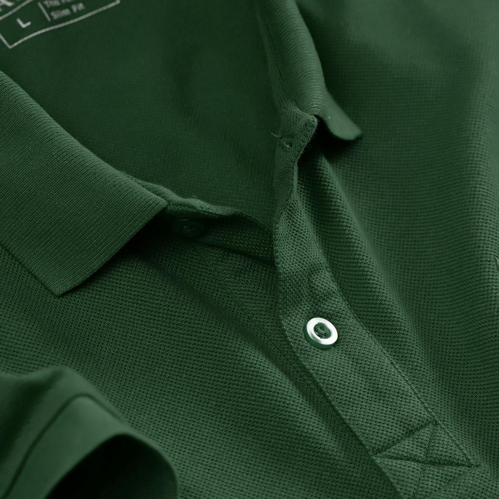 Áo polo nam AR chất thoáng khí thoải mái vải cotton trơn BASIC