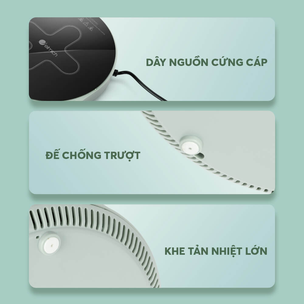 Bếp Điện Từ Đơn Elmich ICE-8878 1800W, Hàng Chính Hãng, Mặt Kính Ceramic - JoyMall