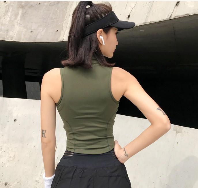 Áo phông tay áo thể thao dành cho phụ nữ áo thun áo dây kéo nhanh chóng Color: Black Size: L