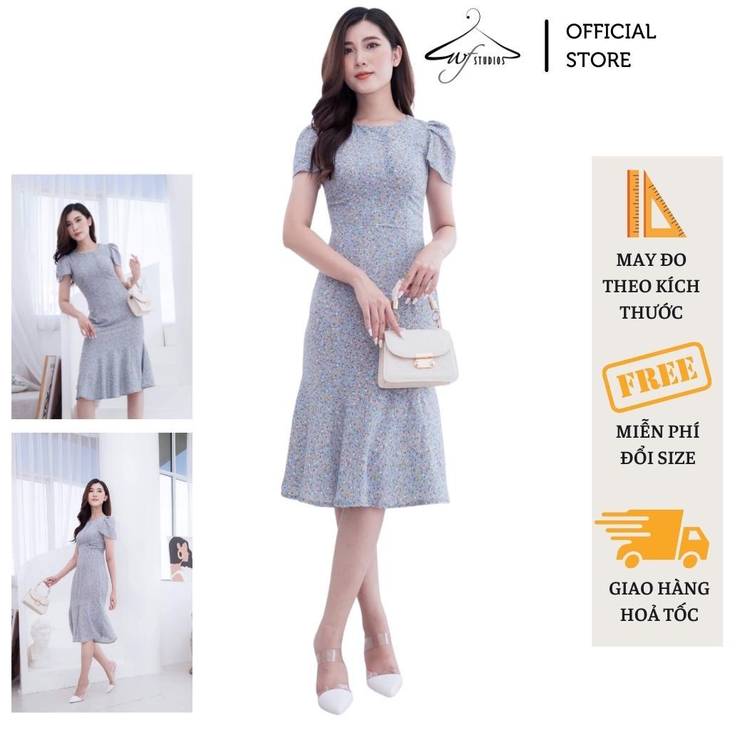 Đầm hoa xoè dáng lỡ cổ tròn-Sunny Dress-V11-wfstudios