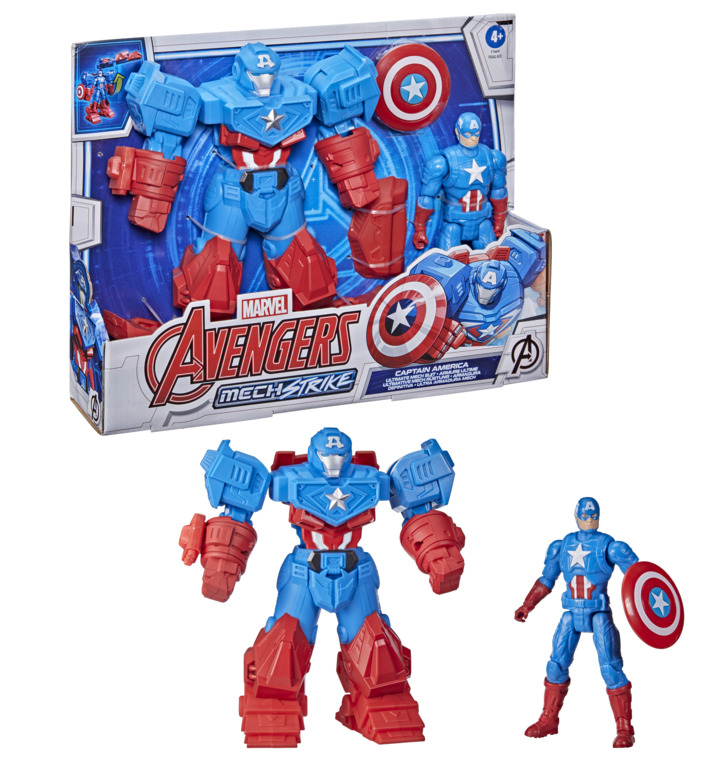 Đồ Chơi MATTEL AVENGERS Mô Hình Captain Dòng Mech Strike Tối Thượng Giáp 8 Inch F1669