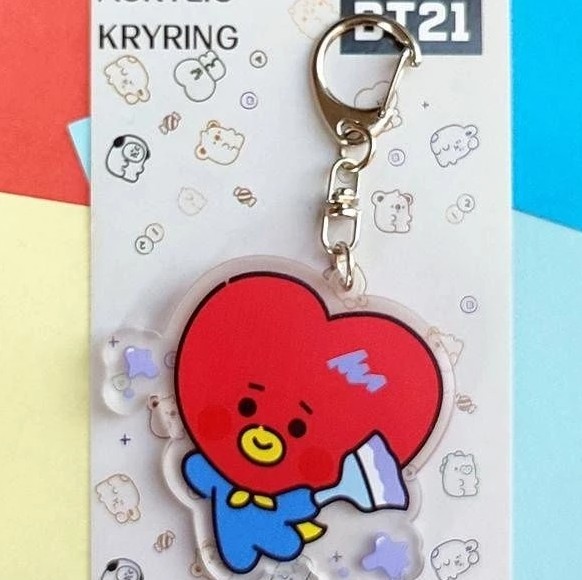 Móc khóa nhựa cứng BT21