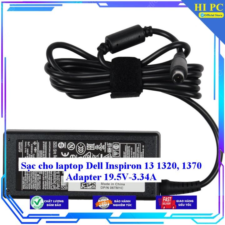 Sạc cho laptop Dell Inspiron 13 1320 1370 Adapter 19.5V-3.34A - Kèm Dây nguồn - Hàng Nhập Khẩu