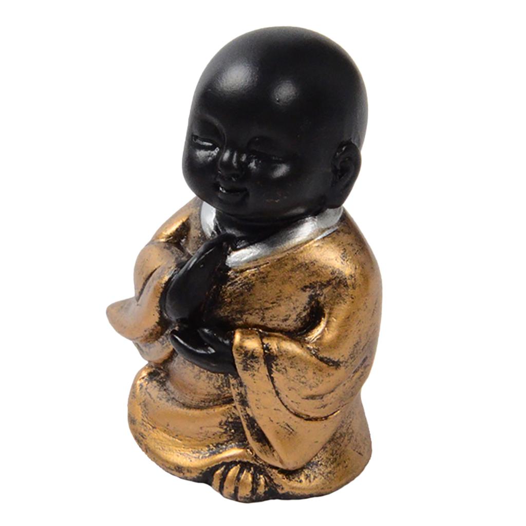 Resin Buddha Statue Monk Figurine Tea pet Ornaments