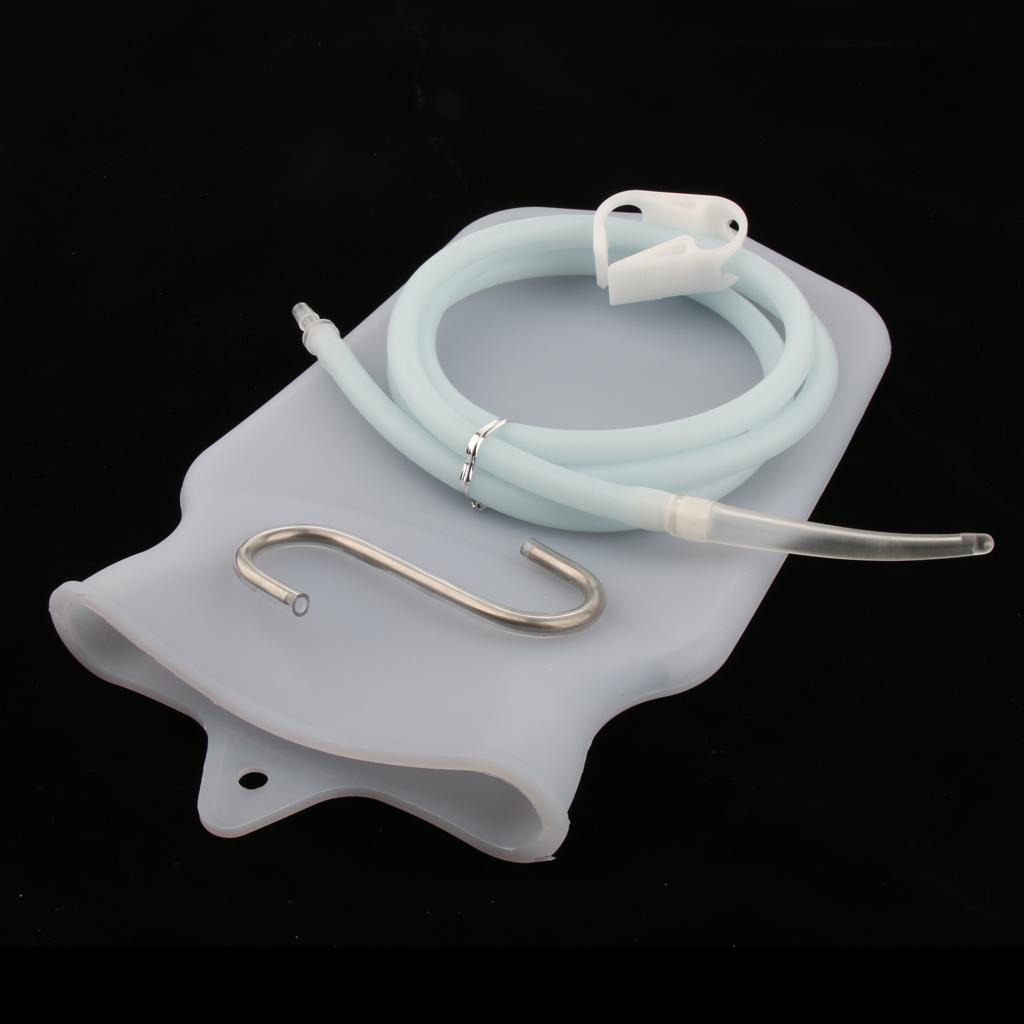 Men Women Enema Bag Kit Clean Anal Rubber Douche with Nozzle Tips Set 2L