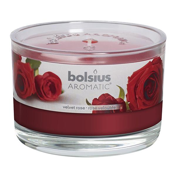 Ly nến thơm Bolsius Velvet Rose BOL6280 440g (Hương hoa hồng)