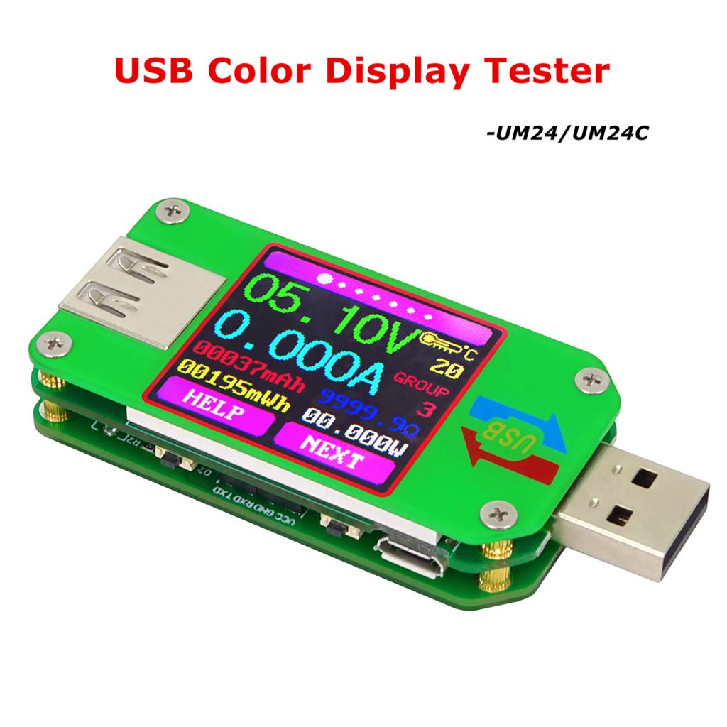 UM24 Cho ỨNG DỤNG USB 2.0 Loại C LCD Khuếch, Điện Máy Đo