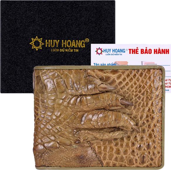Ví Nam Da Cá Sấu Gù Chân Huy Hoàng HT2261 (12.5 x 10 cm) - Rêu