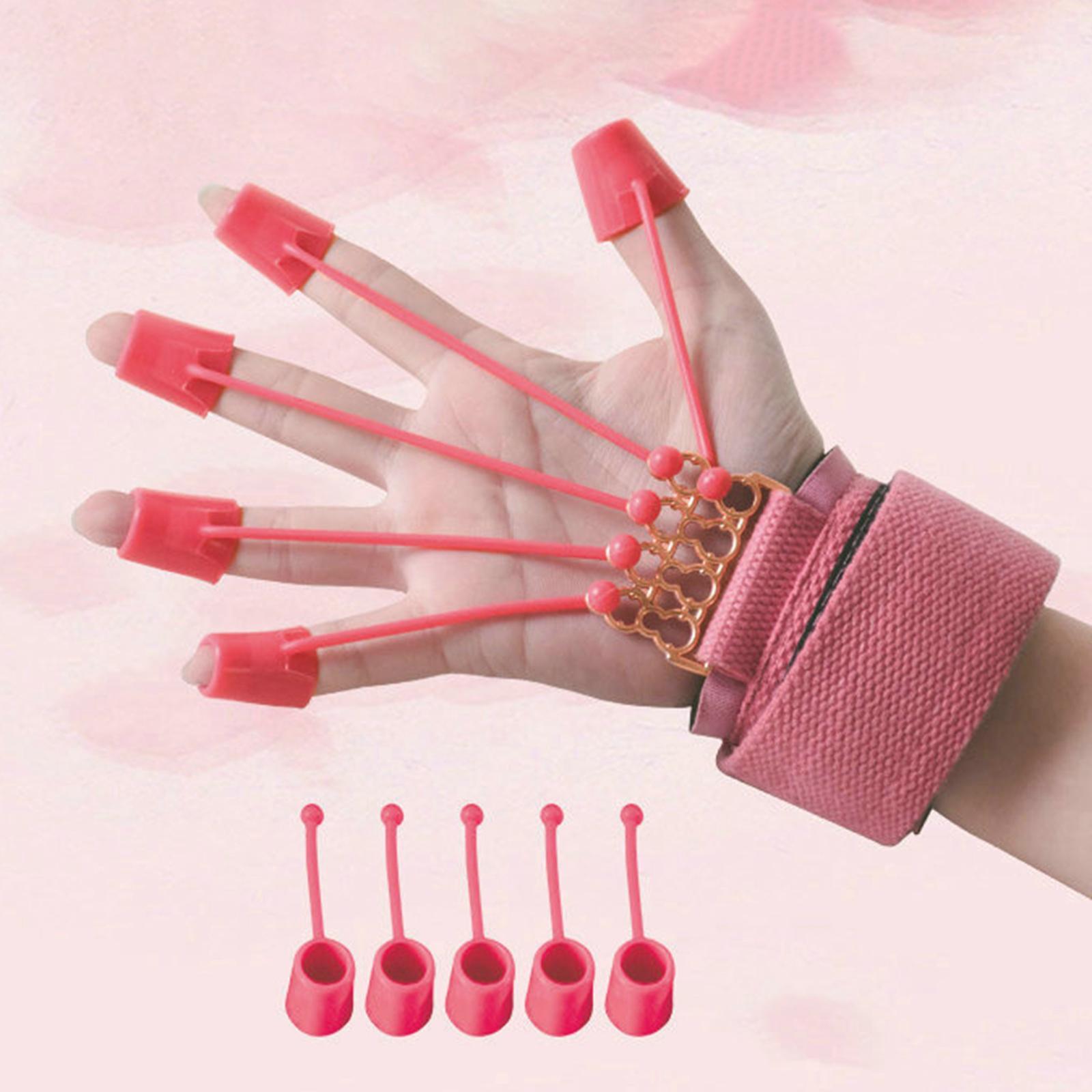 Grip Strengthener Finger Resistance Band Fitness Finger Exerciser Stretcher for Pianist