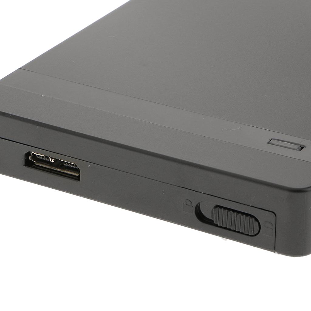 USB3.0 SATA III 2.5'' SSD HDD Hard Drive Enclosure Laptop Disk Case Box Black