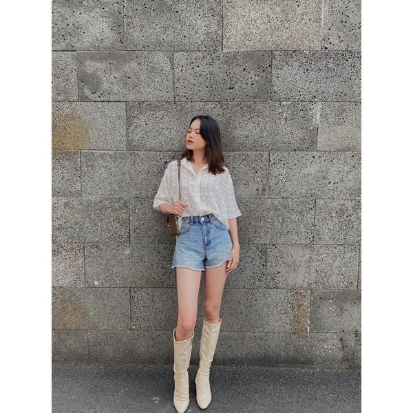 Quần Shorts jean lưng cao REVERCLOTHINGS Senka