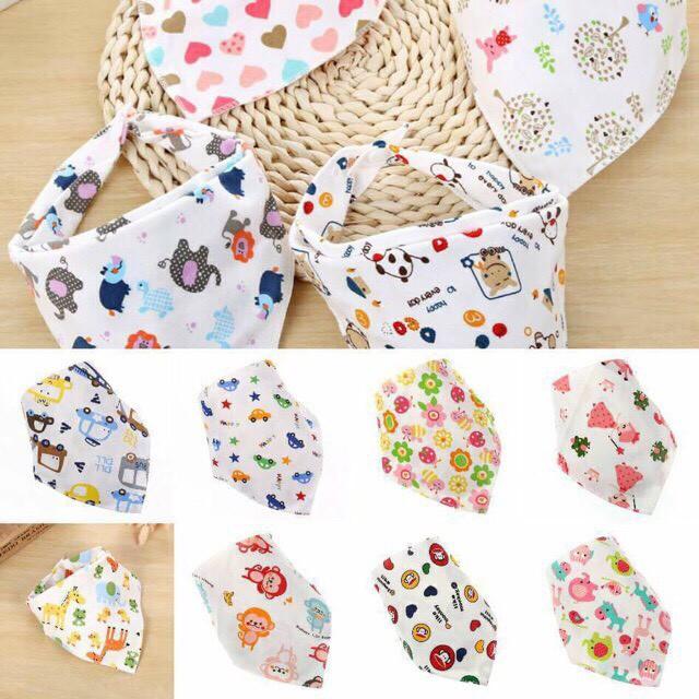 Khăn Yếm Cotton Tam Giác Cho Bé