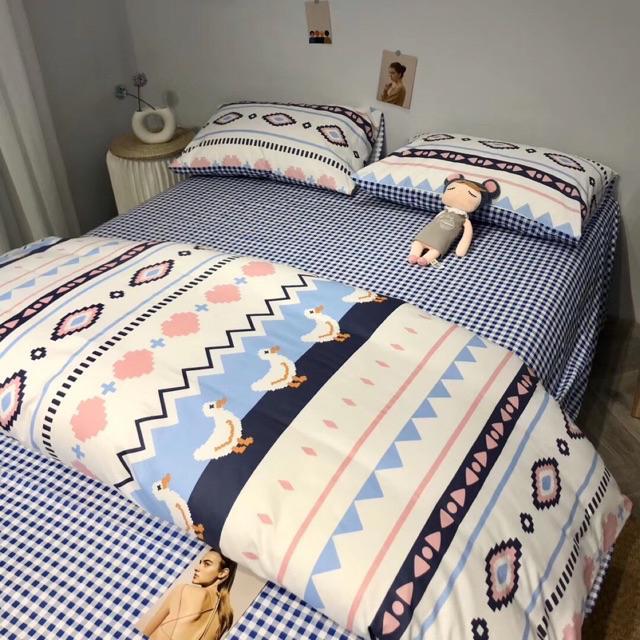 Set Cotton Living Hàng Nhập Khẩu Cao Cấp 4 Món Chú Vịt Thổ Cẩm