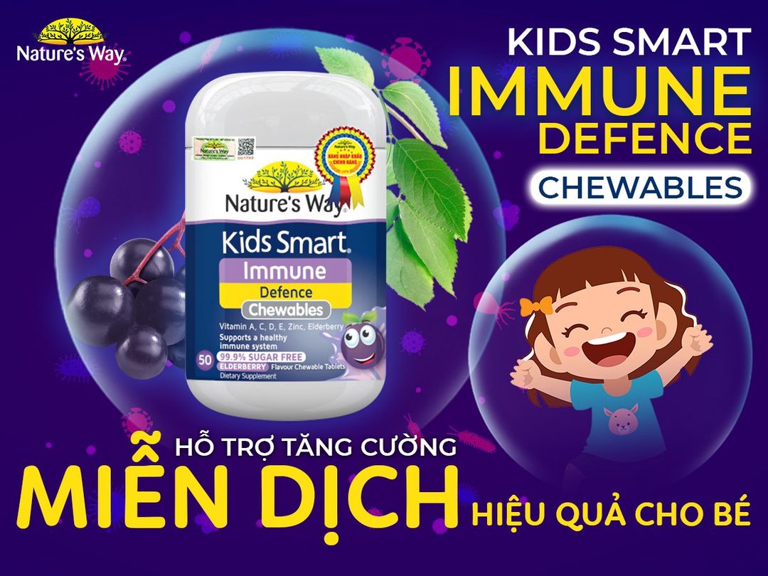 Mua Viên nhai Nature's Way Kids Smart Immune Defence Chewables Tăng cường  hệ miễn dịch và đề kháng cho trẻ giá rẻ nhất | TecKi.Vn