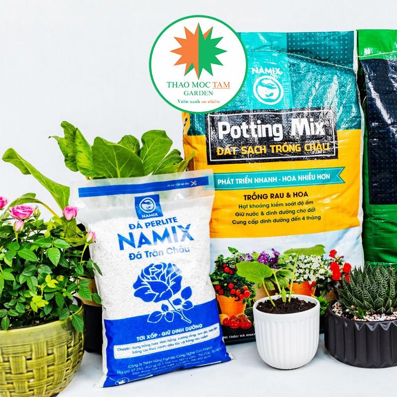Đá Perlite - Đá Trân Châu Namix trồng cây - Giá thể trồng cây cao cấp, tơi xốp, nhẹ