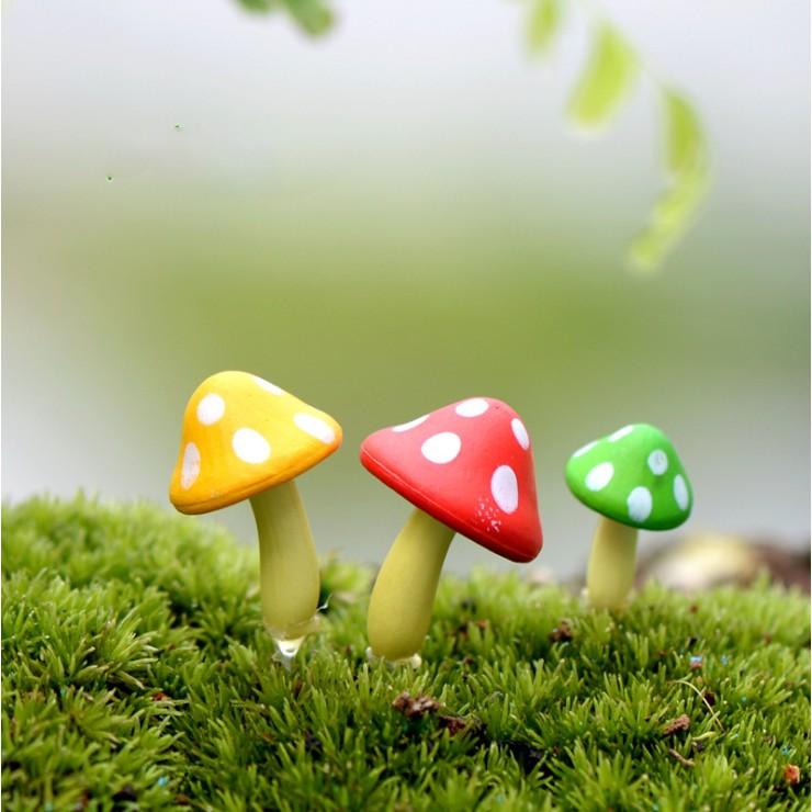 Mô hình nấm nhỏ phong cách tự nhiên cho các bạn làm tiểu cảnh, terrarium, DIY