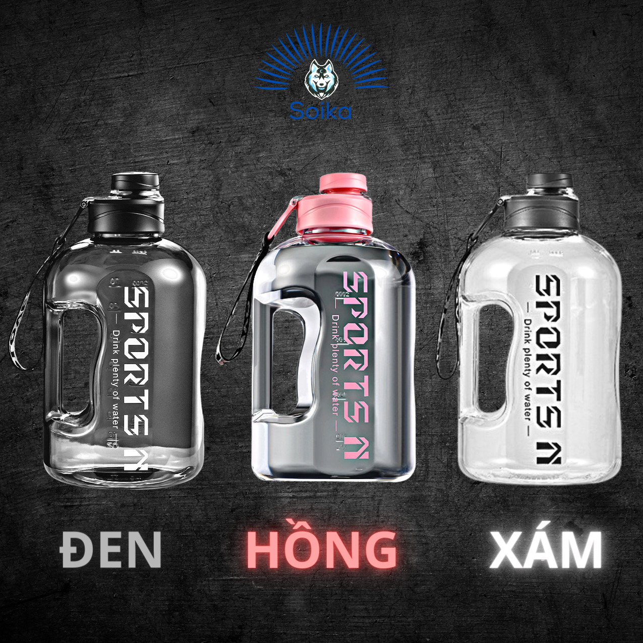Bình Đựng Nước Chịu Nhiệt Độ Cao SOIKA 1.7L Và 2.7L SW01