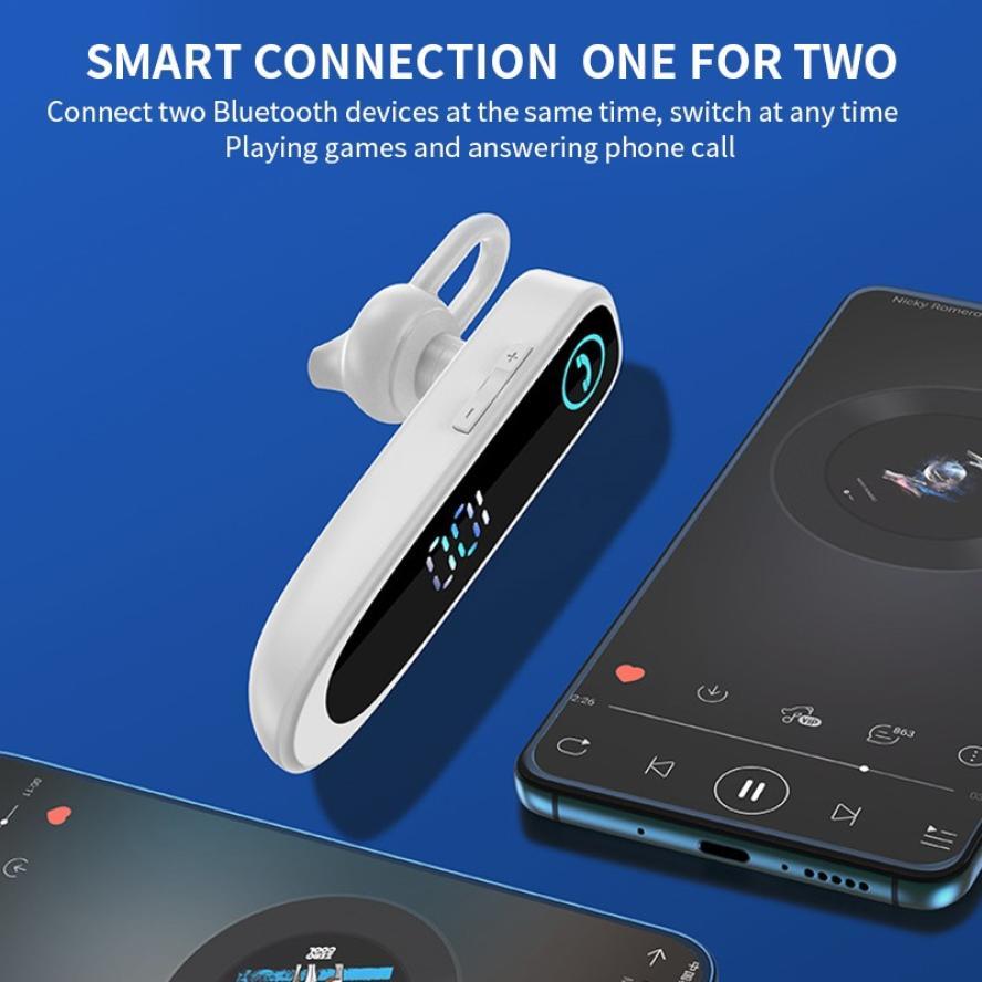 A20 Không Dây Bluetooth Âm Thanh Nổi Đơn Kinh Doanh Tai Tai Nghe Có Màn Hình LED Hiển Thị Điện Thoại Rảnh Tay Lái Xe Tai Nghe Có Mic