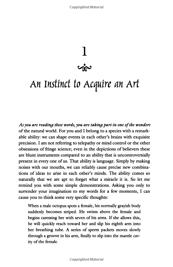 The Language Instinct: How the Mind Creates Language (P.S.)