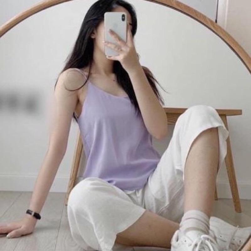 Áo 2 dây nữ đũi lụa cao cấp