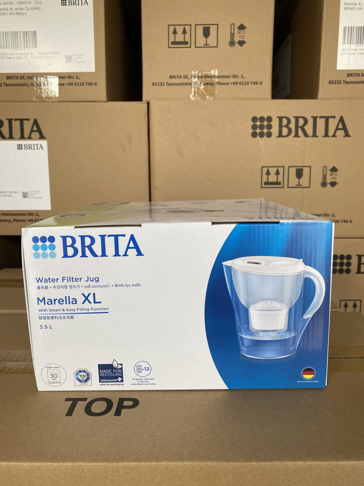 Bình Lọc Nước BRITA Marella XL White - 3.5L (Kèm Maxtra Pro)
