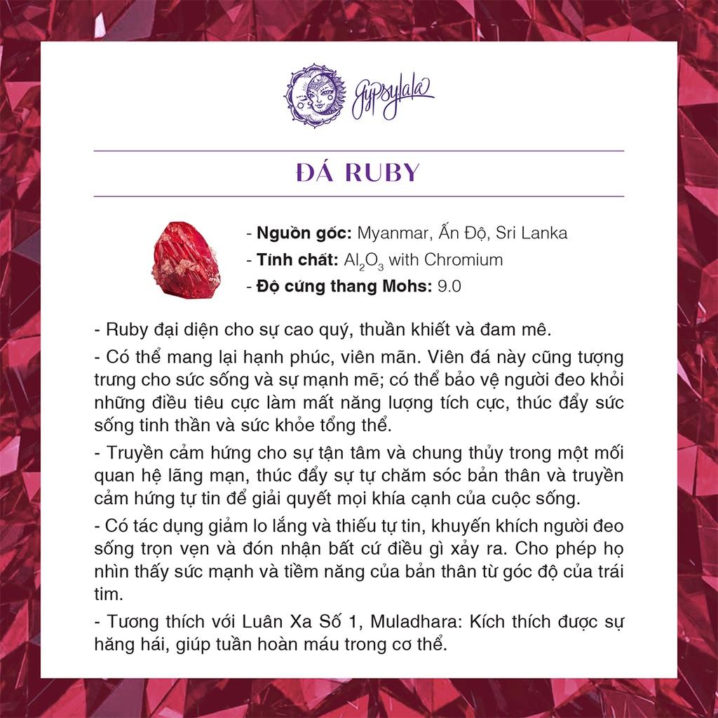 Bông Tai Đá Ruby Hồng SP003236 Gypsy.lala