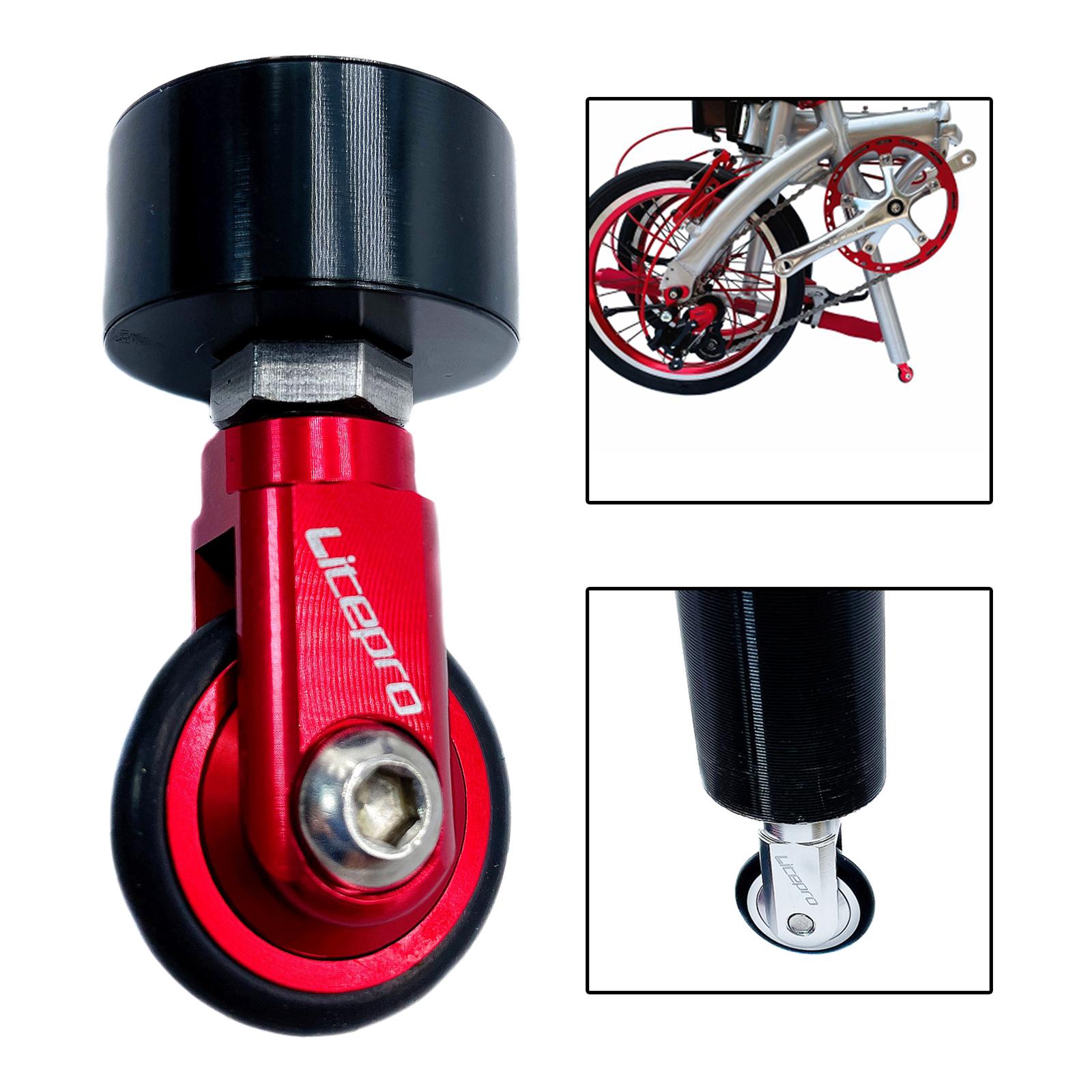 Alloy Folding Bike Easy Wheel 33.9mm Seatpost Mounted EZ Wheel Roller