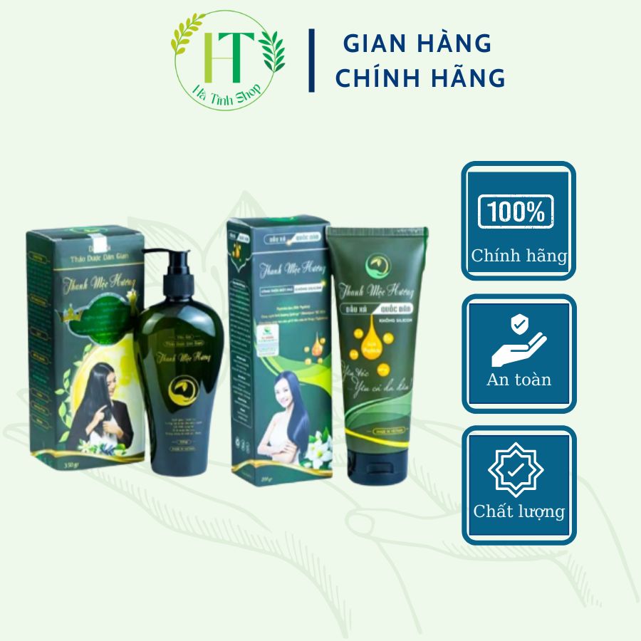 Combo dầu gội &amp; dầu xả Thanh Mộc Hương ngăn rụng tóc kích thích mọc tóc sạch gàu nấm ngứa 350ml