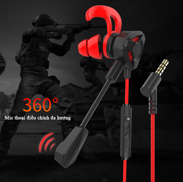 Tai Nghe Gaming Có Mic Rời Loa Siêu Trầm 3D G6 PRO GAMER Dành Cho Game Thủ Chơi Game Điện Thoại, Máy Tính - Hàng nhập khẩu