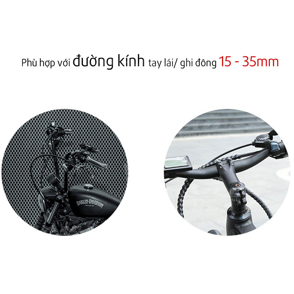 Giá đỡ điện thoại xe đạp gắn tay lái YXF65 chất liệu Nhựa PC cho màn hình 4-7 inch phù hợp đường kính ghi đông 15-35mm Mai Lee