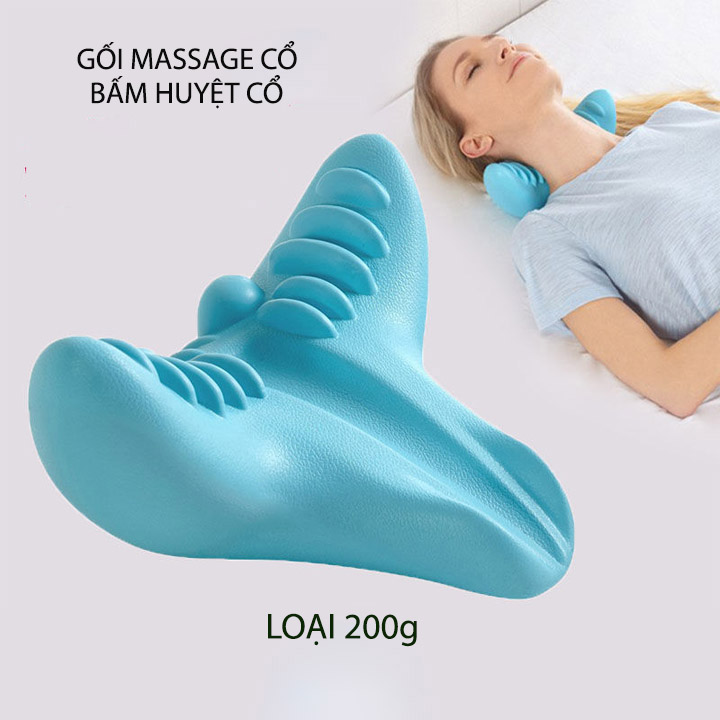 Gối đầu massage kiêm bấm huyệt, nắn chỉnh cổ vai gáy làm bằng nhựa mềm