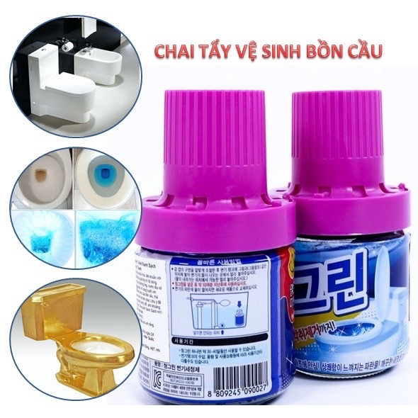 Sản phẩm vệ sinh nhà tắm -Chai thả tẩy bồn cầu Hàn Quốc , diệt khuẩn và tỏa hương thơm dịu nhẹ , lọ thả bồn cầu trắng sạch thơm mát nhà vệ sinh