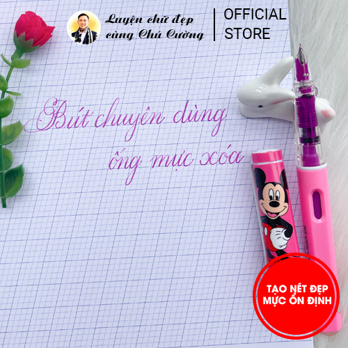 Bút Mực Xoá Được | Bút Mực chuyên dùng ống Mực Xoá | Bút Việt C11 mẫu Mickey