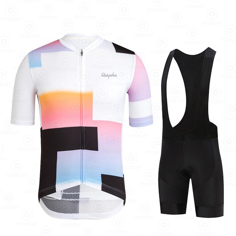 2022 Mùa hè đạp xe Jersey MEN Đàn ông Xe đạp ngắn Rapha Quần áo đạp xe thể thao MTB ROPA Ciclismo Bike Quần áo Color: cycling suit 8 Size: XS