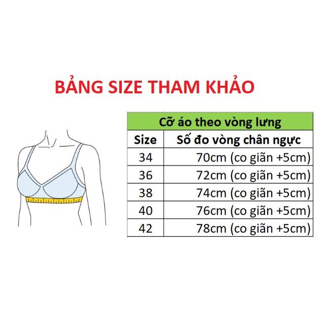 Áo lót cotton cho bé bú không mút, không gọng - Hàng Việt Nam - Trắng