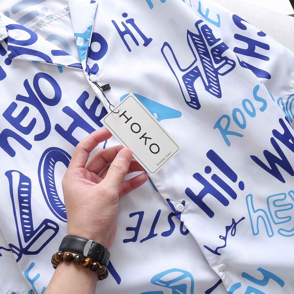 Áo sơ mi nam nữ họa tiết HÈ vải Lụa 3D thoáng mát, thấm hút, không nhăn form thoải mái cho mùa hè