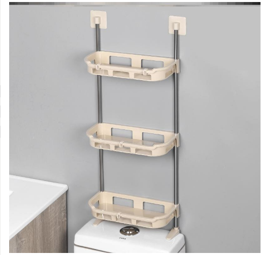 Kệ nhà tắm 3 tầng đa năng, Kệ để đồ nhà bếp, nhà vệ sinh toilet 3 ngăn dán tường, tiết kiệm không gian -GD543-KNT-3T