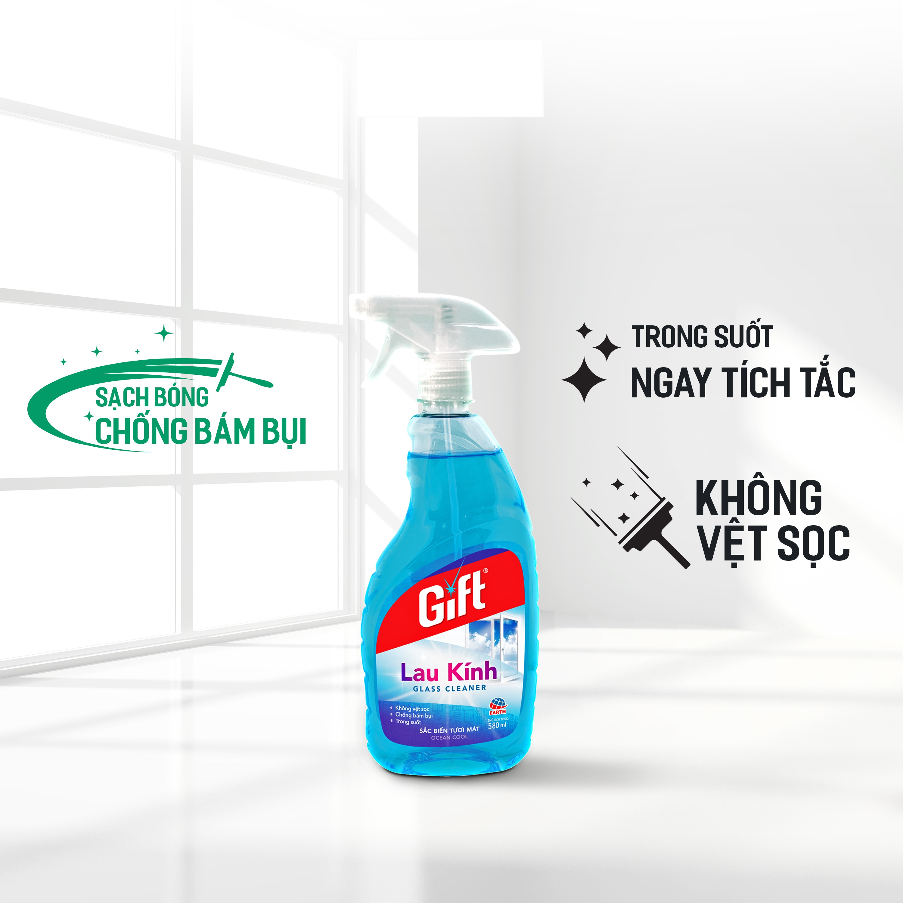 Nước lau kính Gift Sắc Biển (nhiều lựa chọn dung tích)