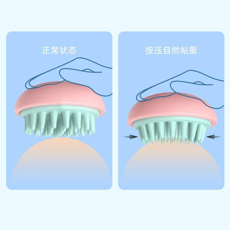 1pcs Hair Washing Comb Silicone Head Massage Brush Body Shampoo Scalp Massage Brush Comb Hair Washing Comb Shower Bath Brush